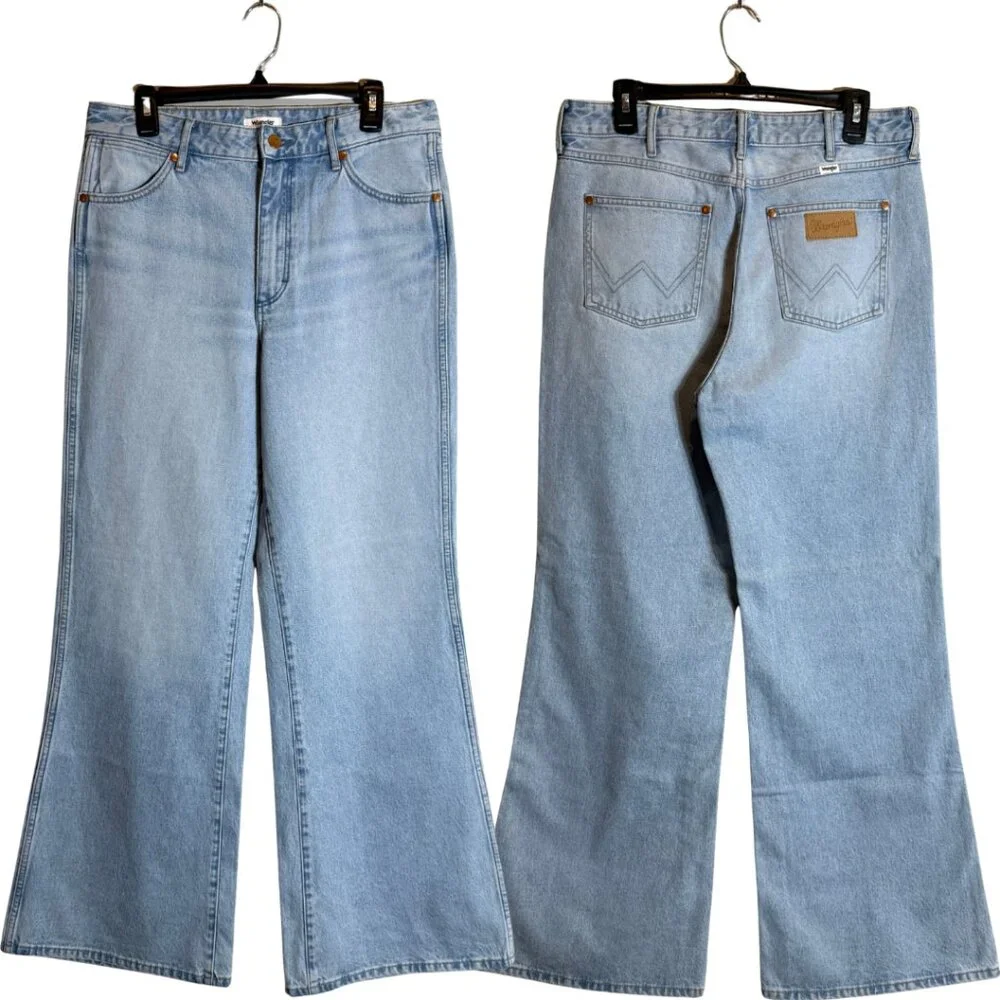 Wrangler Bonnie 683 Loose Flare High Rise Denim Jeans Women's 29x32 Blue NWOT - Picture 2 of 15